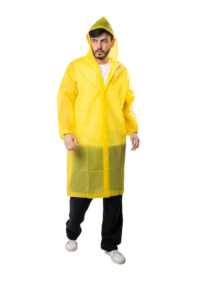 Kadın Erkek Yağmurluk Kapüşonlu Çıtçıtlı Eva Sarı Yağmurluk Bymmrc881r01 Sarı
