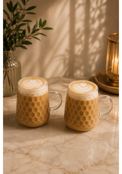 2 Li Borosilikat Cam Kulplu Pinterest Damla Model Bardak Kupa 300