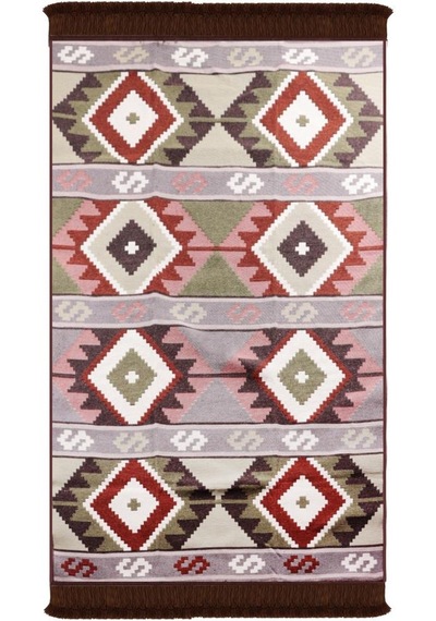 Bigghome Çift Taraflı Kilim, Makinede Yıkanabilir, Modern Desenli, 120 180 Cm, Sa1583b