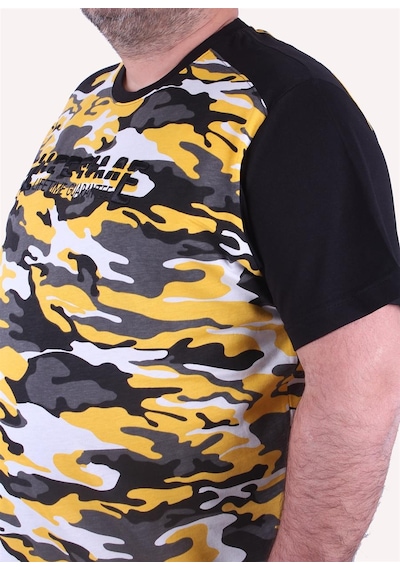 Moc Grande Mocgrande Büyük Beden Shoulder Line Camouflage Erkek Tişört 23147 Hardal Moc Grande Mocgrande Büyük Beden Shoulder Line Camouflage Erkek Tişört 23147 Hardal