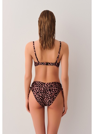 Suwen Leopard Diana Straplez Bikini Üst Sb25565543543 Leopar Desenli