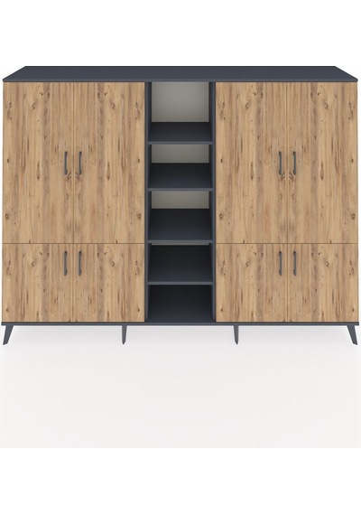 Hyperion Dolap 14 Raflı 8 Kapaklı 220x44x163 Antrasit-çam/antrasi Antrasit-çam/antrasit Hyperion Dolap 14 Raflı 8 Kapaklı 220x44x163 Antrasit-çam/antrasi Antrasit-çam/antrasit