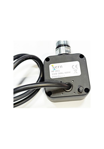 Sern 400w Siyah Renk Kare Dijital Hp013 Model Havlupan Isıtıcı Rezistans 230v L:350mm 1/2'' Yarım Parmak