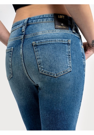 LOFT Flare Slim Fit Kadın Pantolon Lf2036029 Q1.v1 Denim