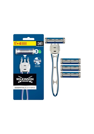 Wilkinson Essentials 3 Hybrid Erkek Tıraş Bıçağıi Sapı 4 Yedek Kartuş