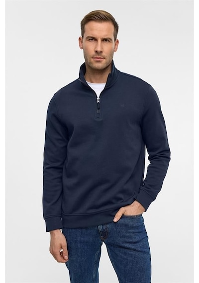 Süvari Lacivert Regular Düz Yarım Balıkçı Yaka Sweatshirt Lacivert