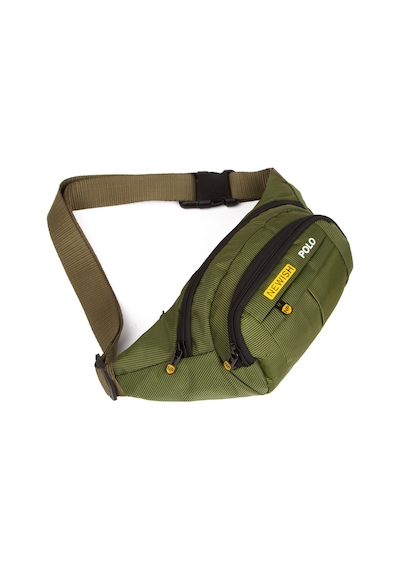 Newish Polo Erkek Kumaş Usb Kulaklık Çıkışlı Crossbody Çapraz Göğüs Omuz Ve Bel Çantası New201 - Haki