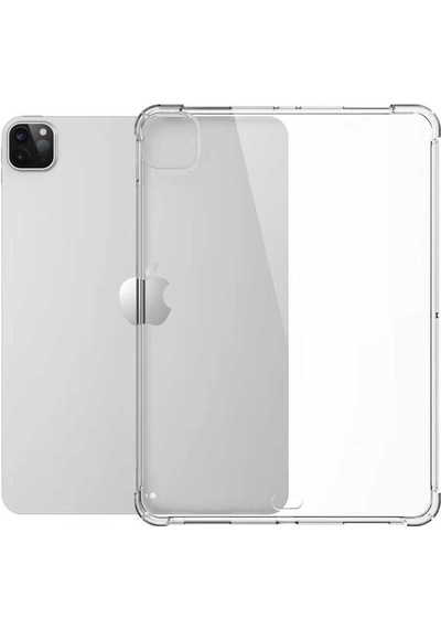 Apple Uyumlu iPad  Pro 12.9 2020 4.nesil - Zore Tablet Nitro Anti Shock Silikon Kapak-renksiz Tablet Kılıfı