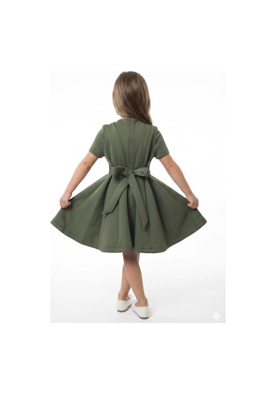 Xo Kids Kız Çocuk Elbise 3-7 Yaş 12301 Haki