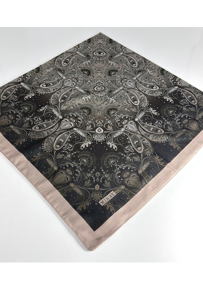 Miray Nevada Büyük Boy Organik Pamuk Eşarp - 120 X 120 - 06453 Vizon