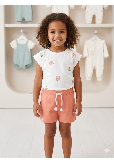 Babydoll 2li Takım Miniworld Şeftali Şeftali Turuncu