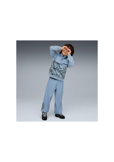 Puma X Hot Wheels Monster Trucks Pullover Çocuk Sweatshirt Mavi Mavi