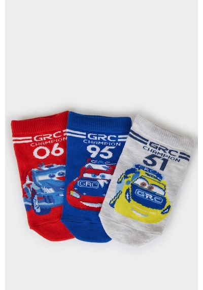 DeFacto Erkek Çocuk Cars 3'lü Pamuklu Patik Çorap E5228A8NSKR1