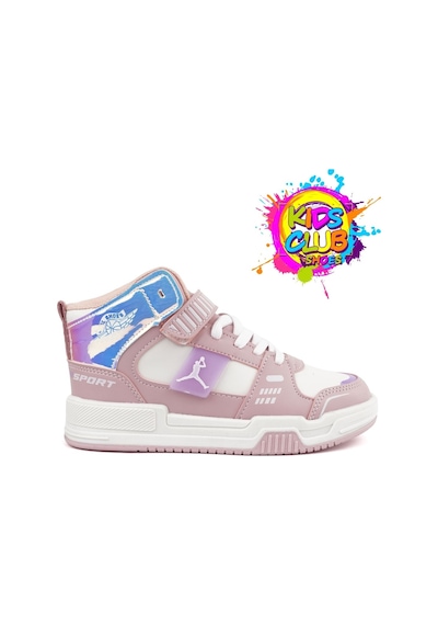 Cool King Jorans Uzun Boğazlı Ortopedik Taban Unisex Çocuk Spor Ayakkabı Pudra