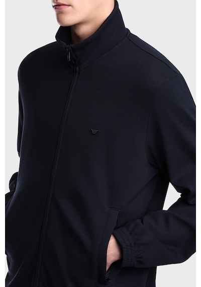 Emporio Armani Logolu Dik Yaka Tam Fermuarlı Sweat Erkek Sweat Em006320 Af27655 Ub118 Lacivert