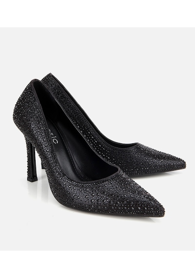 Hotiç Kadın Siyah Taşlı Yüksek Topuklu Stiletto 01ayh314790a100 01ayh314790a100 Siyah
