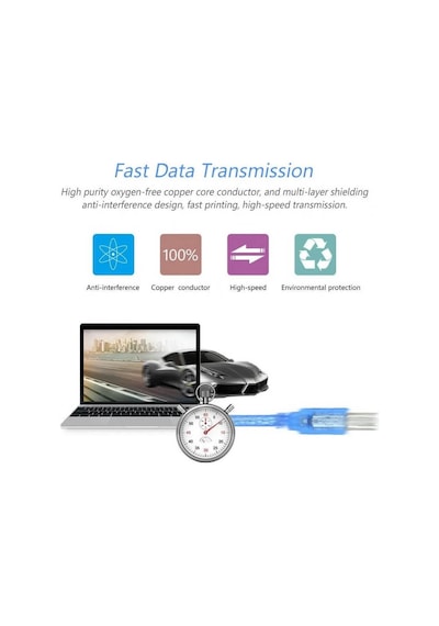 Usb 2.0 Yazıcı Kablosu Printer Data Kablosu -1.8 Metre