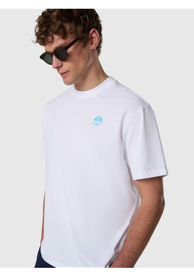 North Sails Kısa Kollu Baskılı Erkek T-shirt-33476 Beyaz