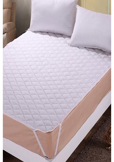Mycey Kapitoneli Sıvı Geçirmez Alez 100x200 Cm Tek Kişilik Köşe Lastikli Beyaz