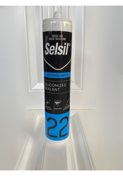 Selsil Silikonize Mastik 500 Gr Siyah
