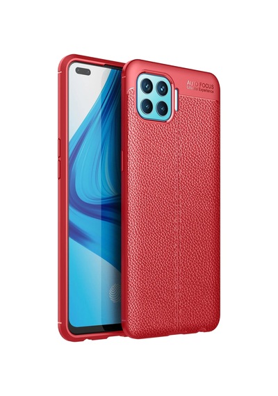 Lvsqvr Newface Oppo Reno 4 Lite Kılıf Auto Focus Kapak - Kırmızı