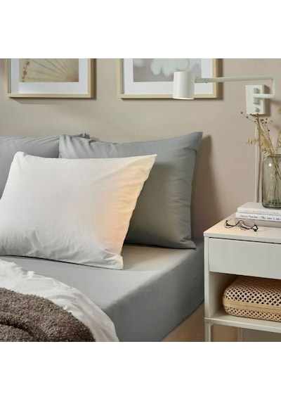 Ikea Dvala Çift Kişilik Çarşaf 240 X 260 Cm Açık Gri