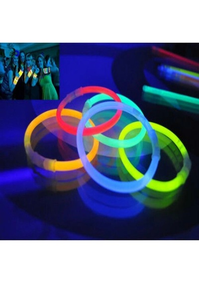 10 Adet Karanlıkta Işık Veren Bracelet Fosforlu Kırılan Çubuk Bileklik +0