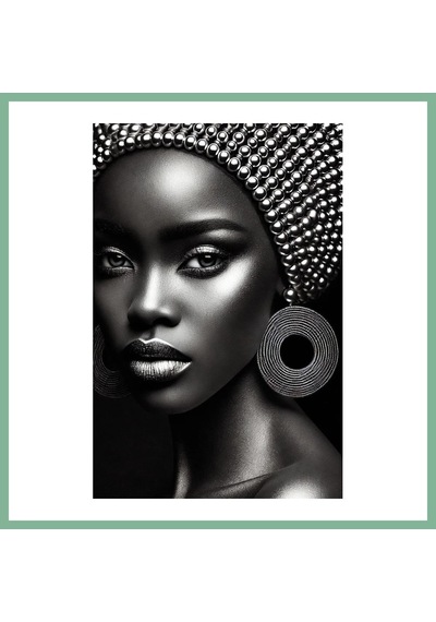 Bşkvirgo Afrikalı Siyahi Kadın Kanvas Tablo 70x100 Bsk2026 Çok Renkli