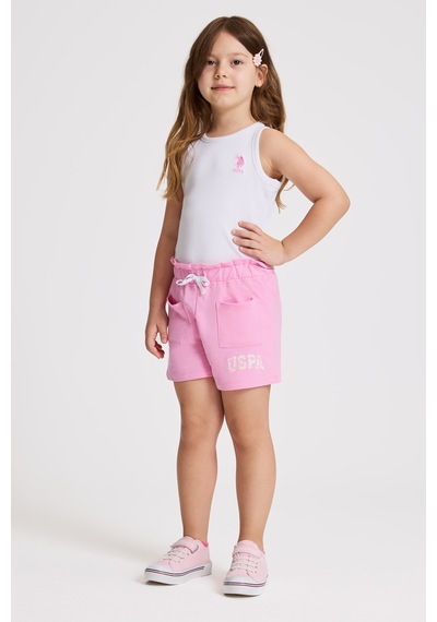 U.s. Polo Assn. Kız Çocuk Pembe Şort Örme 50325692-vr041