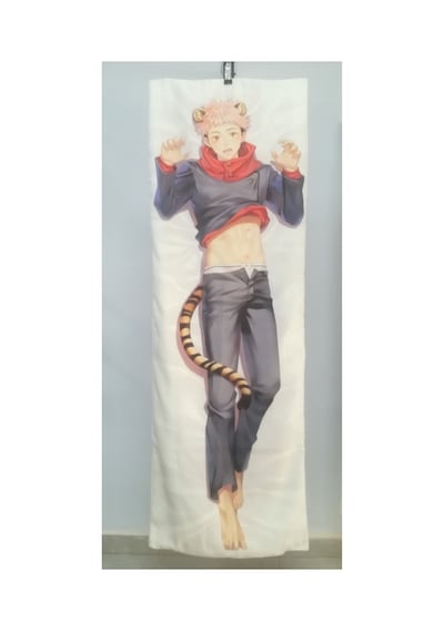 Anime-jujutsu Kaisen-ıtadori Desenli Sarılma Yastığı Hugging Pillow Kılıfı Lacivert Bordo