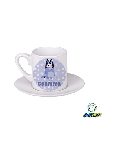 Bluey Gramma Türk Kahvesi Fincanı 0108 Beyaz