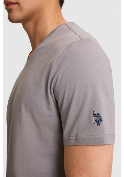 U.s. Polo Assn. Erkek Gri Tişört Basic 50326944-vr024