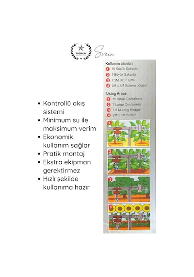 Sulama 15 Metre Damla Sulama Seti Otomatik Bitki Sulama Sistemi Bahçe Ve Balkon İçin Su Tasarruflu