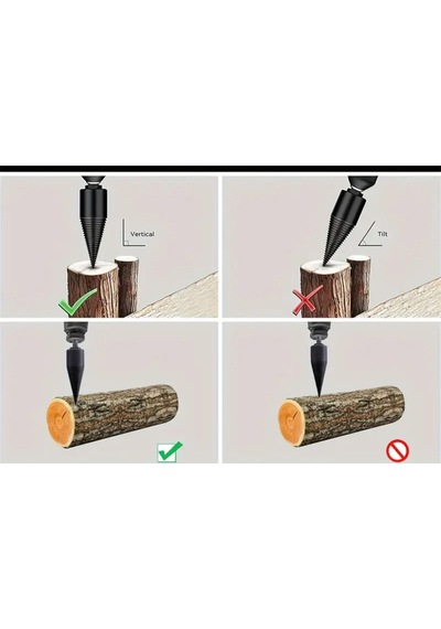 Senbang 32 Mm Sds Girişli Odun Yarma Ucu Matkap Uyumlu Çelik Odun Ayırıcı Aparat Ahşap Kütük Yarma