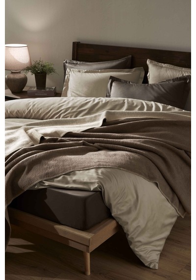 Linens Gloria Tek Kişilik Kahverengi Battaniye Kahve