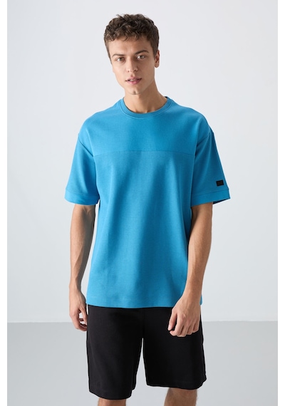 Tommy Life Petrol Mavi Pamuklu Kalın Yüzeyi Dokulu Oversize Fit Basic Erkek T-shirt - 88340 Petrol Mavi Tommy Life Petrol Mavi Pamuklu Kalın Yüzeyi Dokulu Oversize Fit Basic Erkek T-shirt - 88340 Petrol Mavi