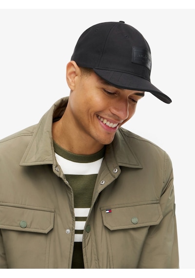 Tommy Hilfiger Th Flag Jacquard 6 Panel Cap Erkek Siyah Şapka - Am0am14766