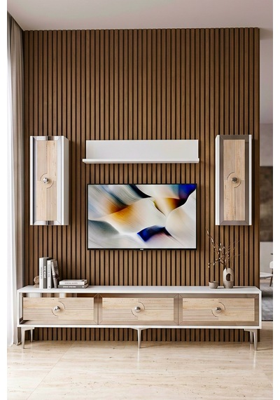 Tvr1816bts Pega Tv Ünitesi Takımı Beyaz-traverten-silver 180cm Beyaz - Traverten - Gümüş Tvr1816bts Pega Tv Ünitesi Takımı Beyaz-traverten-silver 180cm Beyaz - Traverten - Gümüş