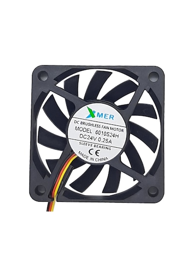 Xmer 60X60X10Mm 24V 0.25A 3 Kablolu Fan