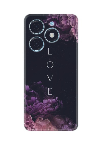 Tecno Spark 20 Spark 20c Kılıf Silikon Desen Özel Seri Love Flow 1664