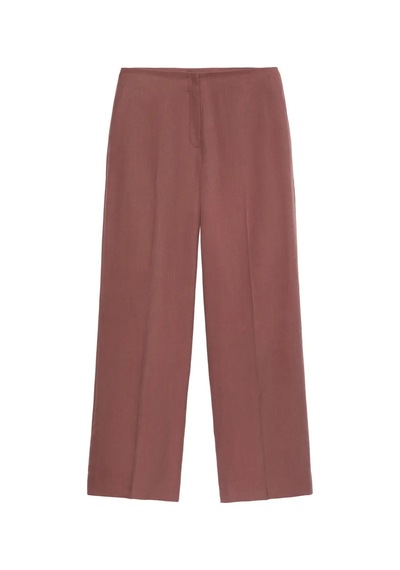 Calvin Klein Lınen Dressy Pant, 41j, Sh, 4 Kahverengi Kadın Pantolon