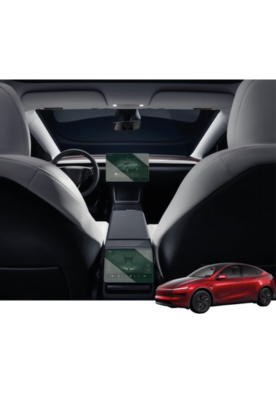 Tesla Model Y Juniper (2025) Uyumlu 15.4" Multimedya ve 8" Arka Ekran Çift Set 9h Nano Ekran Koruyucu