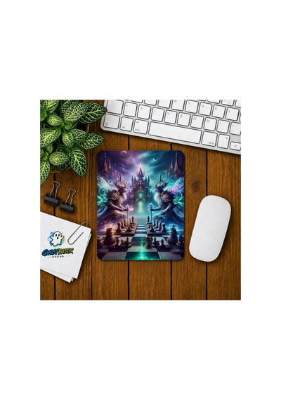 Fantastik Satranç Baskılı Oyuncu Mousepad 071