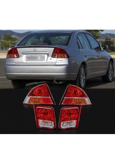 Honda Cıvıc Vtec Kasa 2001-2006 Model Uyumlu Sedan Arka Stop Takımı