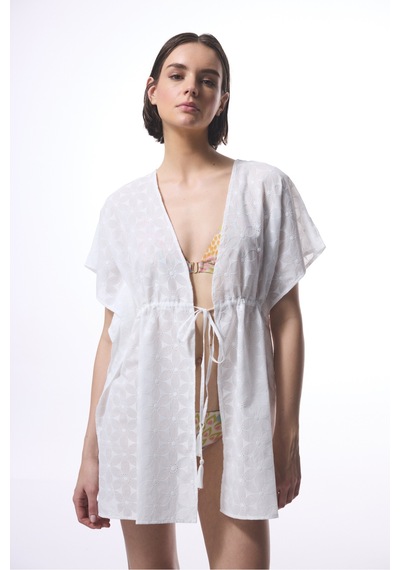 Penti Kırık Beyaz Brode Kaftan