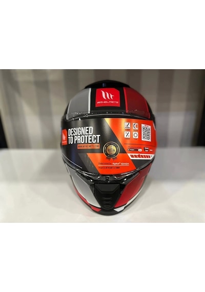 Mt Helmets Mt Thunder 4 Sv Tears B5 Motosiklet Kaskı Mat Siyah - Kırmızı