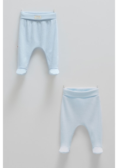 Caramell Soft Colour Patikli İkili Pantolon Mavi