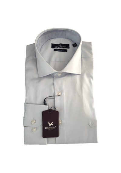 Dorss Uzun Kollu Slim Fit Basic Pamuklu Erkek Gömlek Açik Mavi