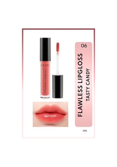 Note Cosmetique Flawless Lipgloss Nemlendirici Dudak Parlatıcısı - 06 Tasty Candy - Pembe