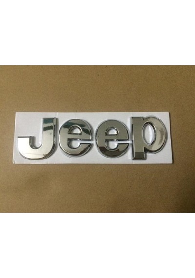 Jeep Bagaj / Kaput Yazı Logo Krom Parlak Gri Hood Trunk Lettering